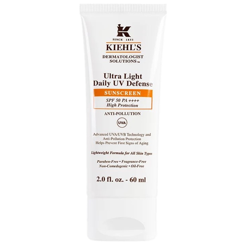 Kiehl's科颜氏 焕白清爽隔离防晒乳抗光老防晒黑科颜氏防晒霜SPF50水润清爽不黏腻 橙色防晒乳60ml