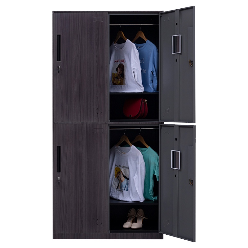 新款办公资料档案柜带锁柜储物矮柜升级文件柜木纹衣柜钢制铁皮柜