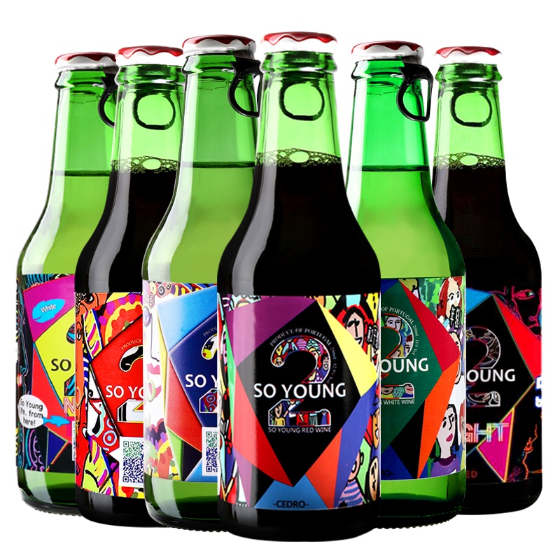 葡萄牙进口红酒真2起泡白葡萄酒起泡酒组合混装250ml*6迷你小瓶酒