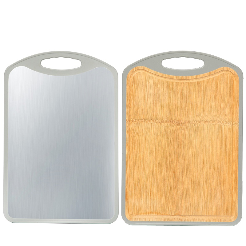佳驰 304不锈钢 整竹 双面砧板 切菜板厨房砧板案板 家用防霉菜板 (40.5*28*2cm)JC-2216