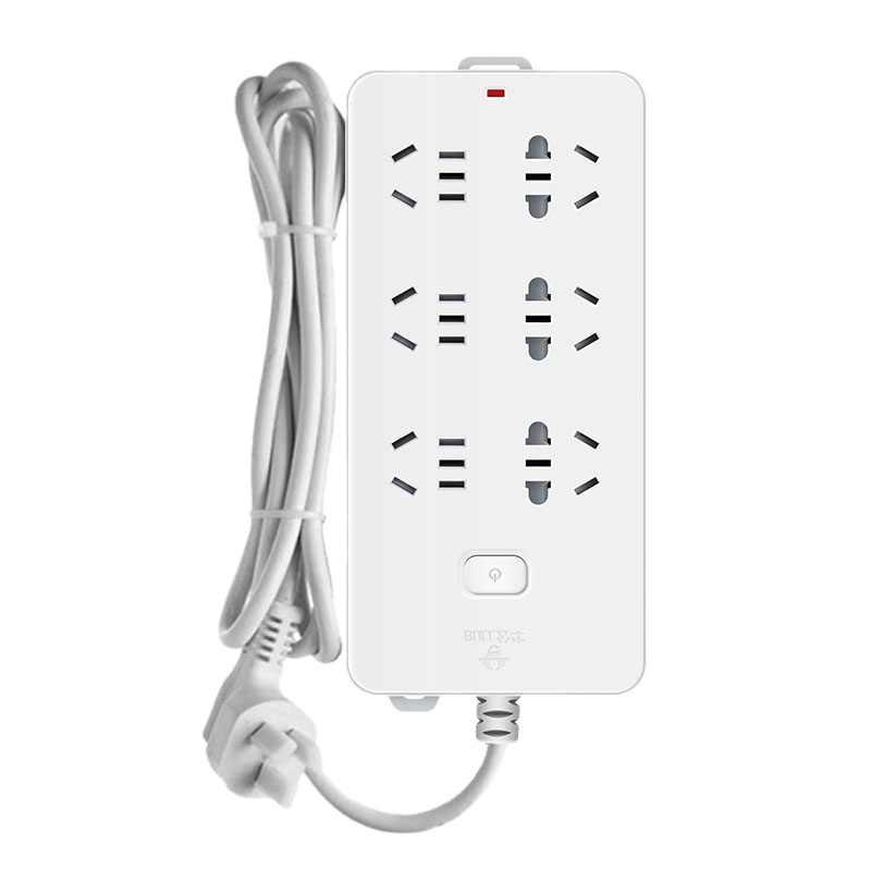 新国标插线板插排接线板 一控六双排 1.8米线 109K 1个