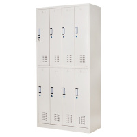 递乐DiLe 竖八门更衣柜铁皮柜简易衣柜储物柜