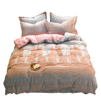 南极人(NanJiren) 加厚珊瑚绒四件套冬季水晶绒加绒双面被套法兰绒床单学生宿舍三件套床上用品