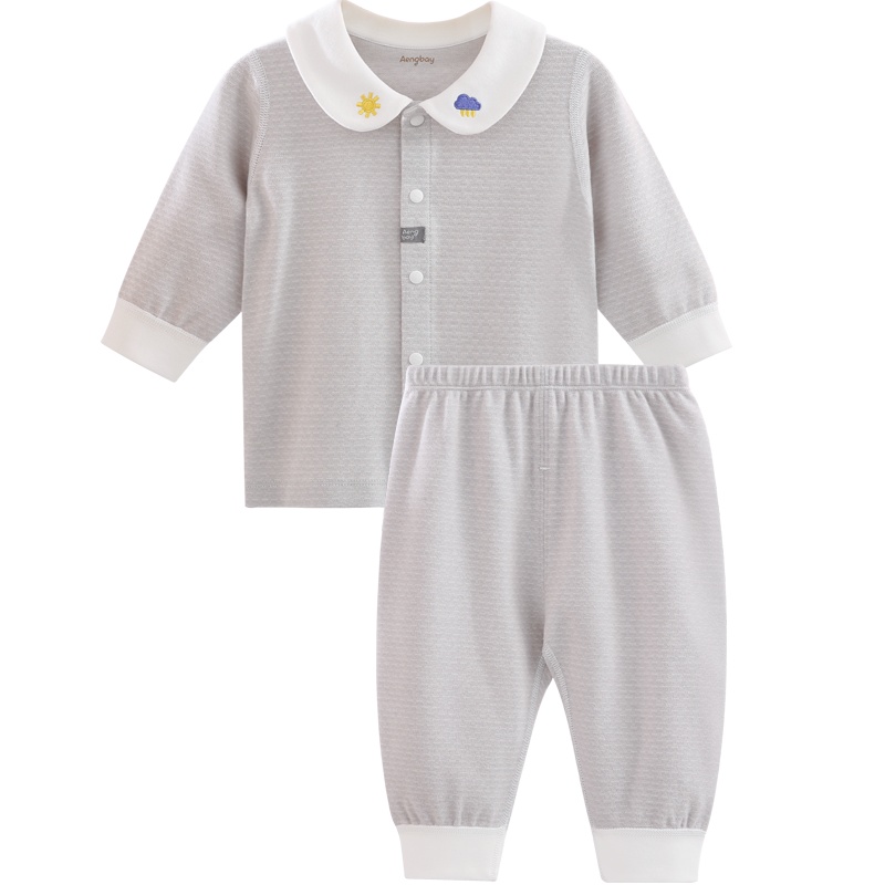 Aengbay男宝宝保暖分体套装秋冬季婴儿女秋衣秋裤分体打底