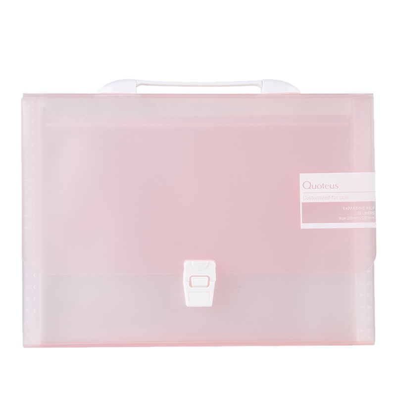 得力风琴包学生多层文件夹手提袋卷子分类资料册收纳盒试卷夹多功能大容量透明高中生插页资料分页神器72509HON