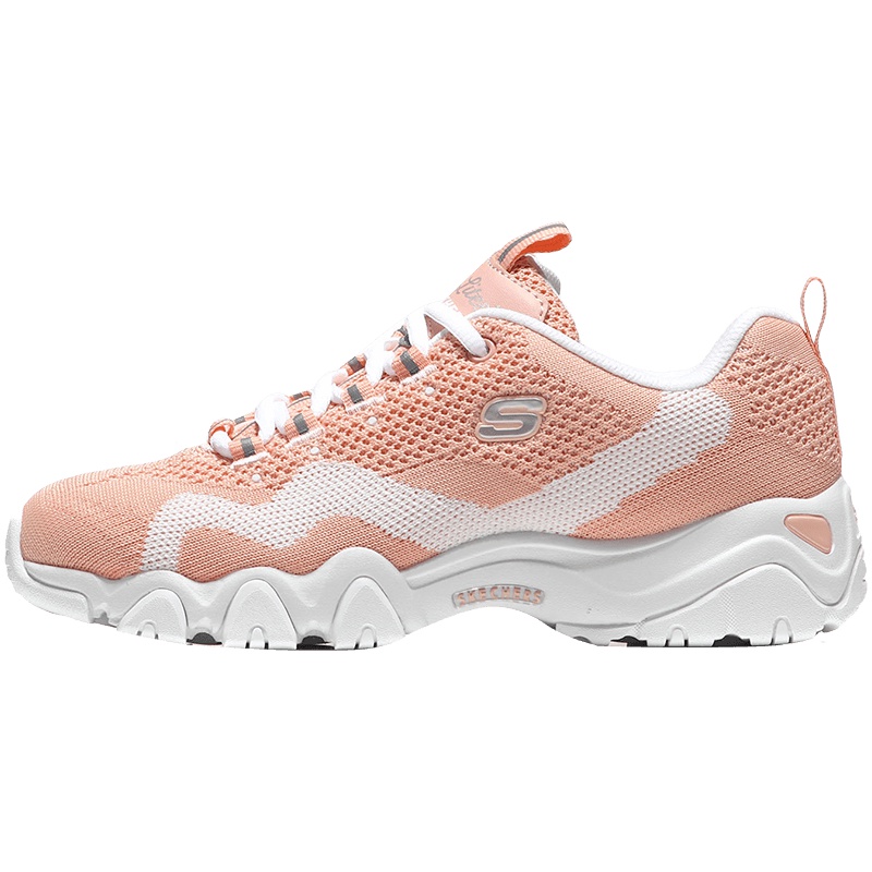 【自营】Skechers斯凯奇女休闲鞋D‘lites网面透气熊猫鞋88888153/P C 88888153/PCH桃