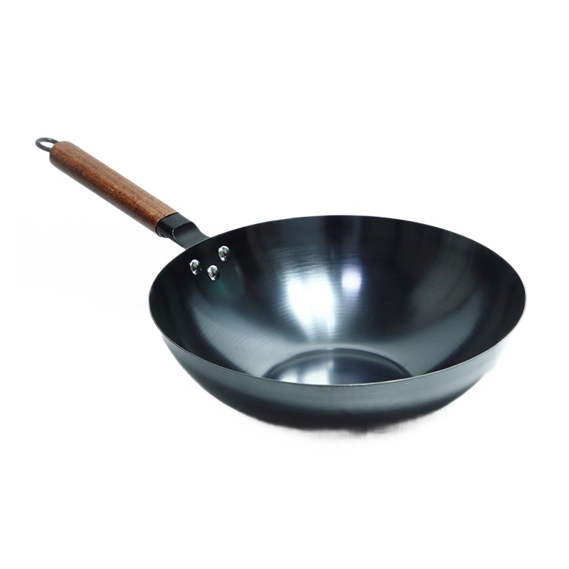 易锅美食镜光锻铁炒锅 高颜值中式炒锅 氮化工艺镜面光泽不绣耐腐蚀 无需涂层天生不粘 99%纯铁打造