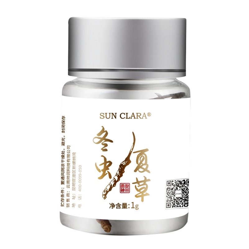桑克拉(SUN CLARA)冬虫夏草4条1克 野生那曲虫草正品西藏鲜虫草