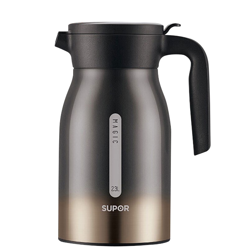 苏泊尔(SUPOR)极光保温壶KC20BW1真空保温水壶304不锈钢家用保温瓶热水瓶欧式大容量暖壶2L家用壶苏泊尔保温壶