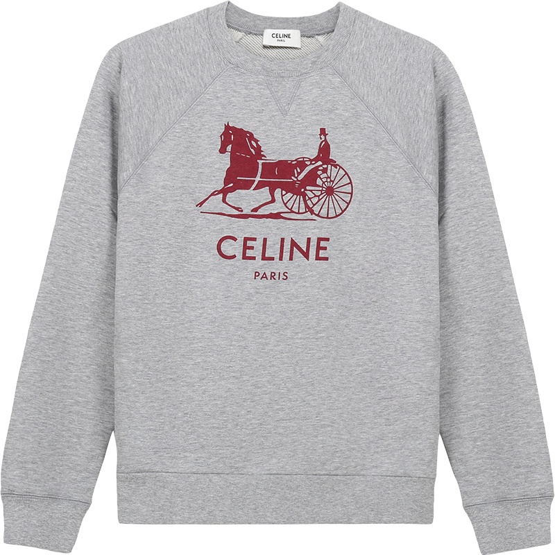 CELINE 赛琳/思琳 女士 棉质圆领长袖卫衣运动衫 2Y247450I