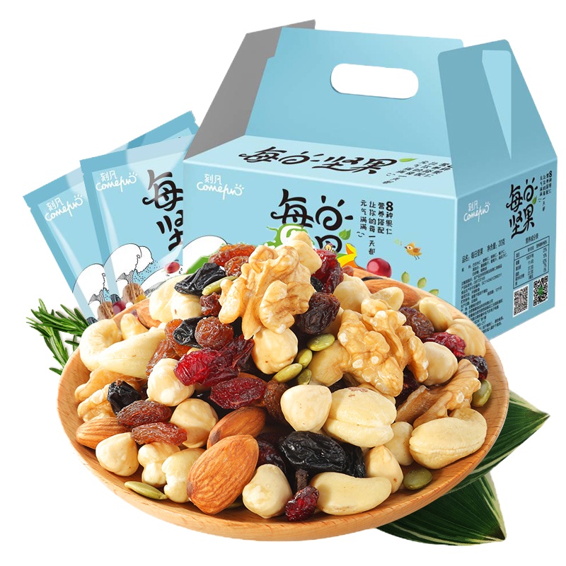刻凡[每日坚果600g]30包混合坚果混装孕妇解馋零食适合父母吃的零食