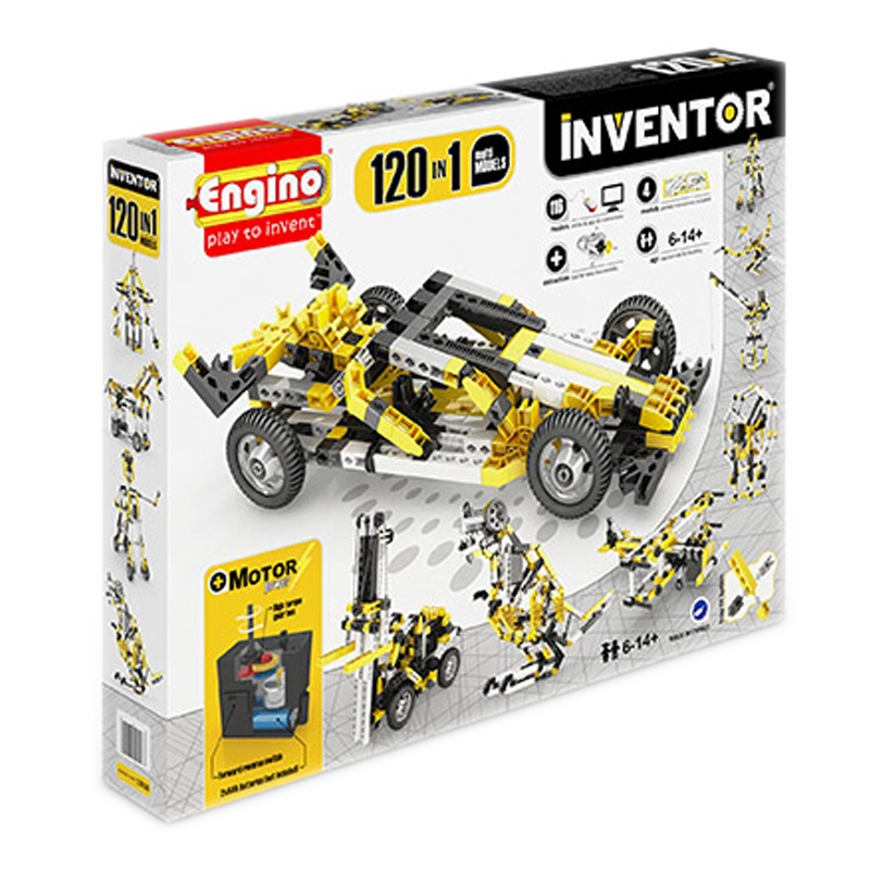 engino英吉诺欧洲原装进口儿童益智玩具120合1电动拼装积木模型男孩女孩礼物