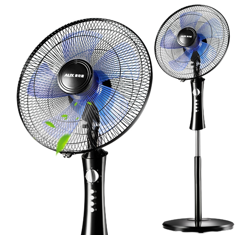 奥克斯（AUX）h电风扇FS1603家用床头定时落地扇 节能立式办公室静音风扇 黑色