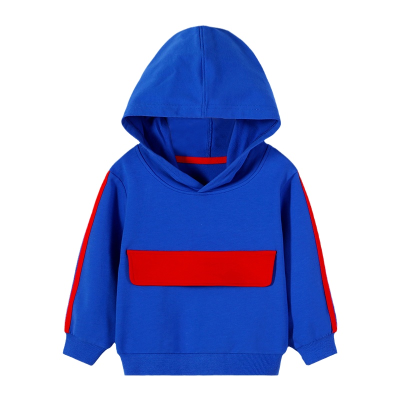 猫人儿童春秋2021新款卫衣男童袖口织带时尚上衣小宝宝带帽衣服