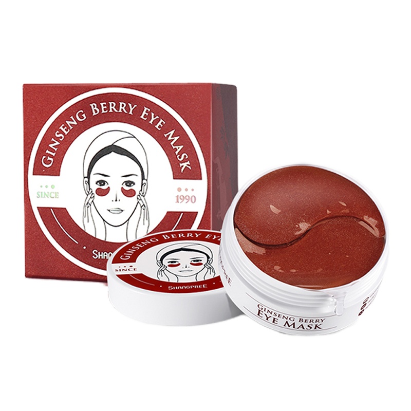 香蒲丽人参果修复眼膜贴韩国红公主女淡化黑眼圈去细皱纹抗皱补水60片装