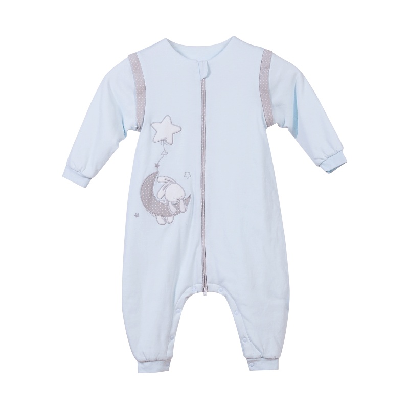 婴儿春秋纯棉分腿睡袋婴幼儿童可脱袖防踢被夹棉