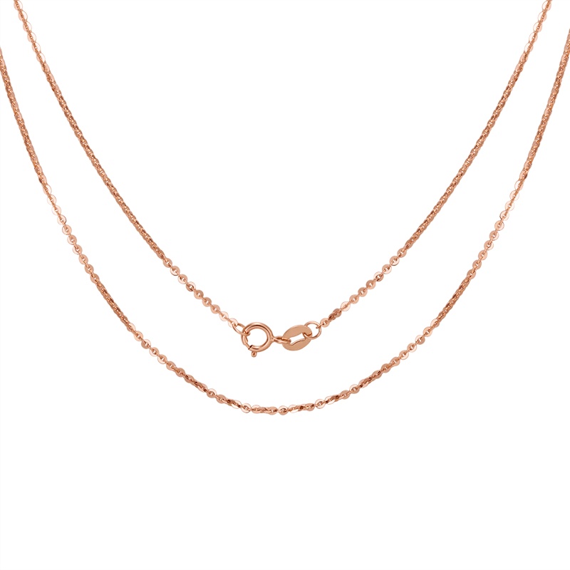 金一 18K金O字项链 女士项链 玫瑰色 送女友送妈妈(定价) SCEC001-1