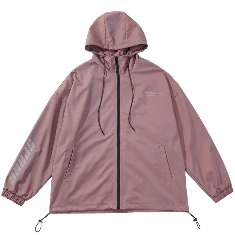 [直营]木林森(MULINSEN)新款炫彩连帽夹克反光字母印花机能风外套男户外休闲衣