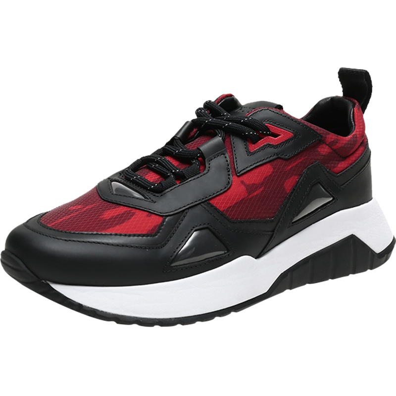 HUGO BOSS 雨果博斯 男士织物配皮多种面料系带运动鞋 50421048