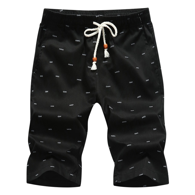 休闲短裤男夏天韩版潮流宽松中裤子男士五分裤夏季薄款5分裤马裤 STz鱼骨