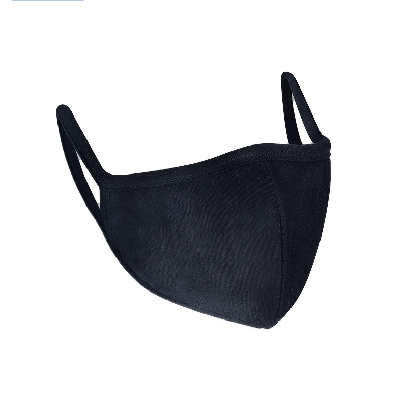 (静电活炭) 零听 男女式骑行防护经典简约型口罩透气棉口罩黑色时尚潮款可清洗