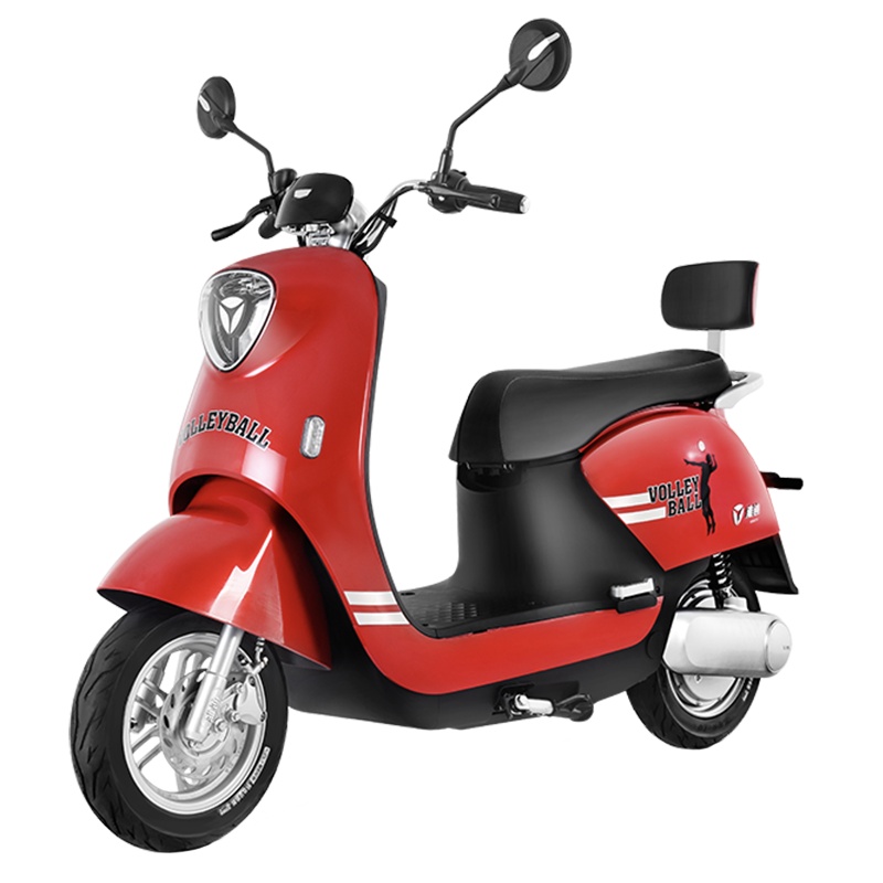 雅迪电动车M6冠军版时尚代步车男女通勤60V20A成人轻便摩托车 冠军版红色