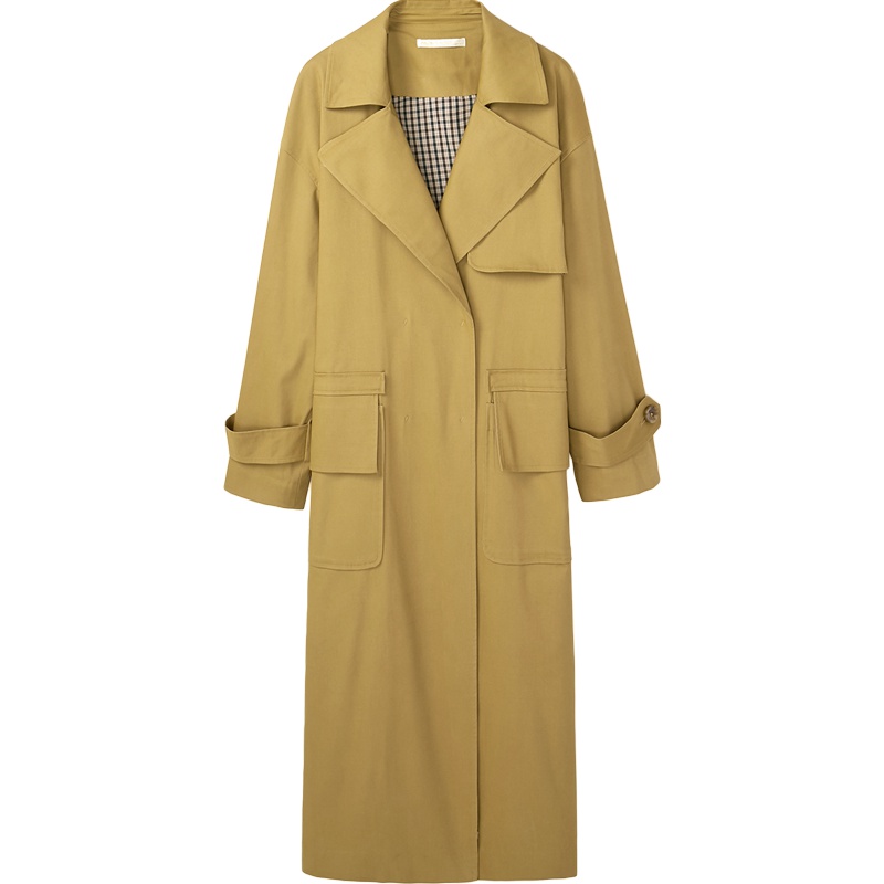 2019爱居兔秋季女装长款版型设计休闲风衣