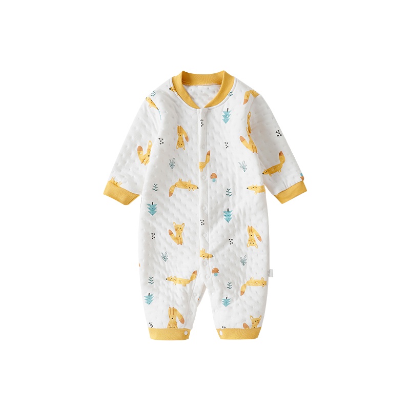 猫人婴儿连体睡衣宝宝夹棉保暖衣服初生新生儿爬服幼儿哈衣秋冬装
