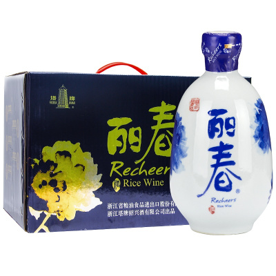 塔牌绍兴手工黄酒干型丽春375ml*6瓶箱装礼盒手工冬酿低甜度