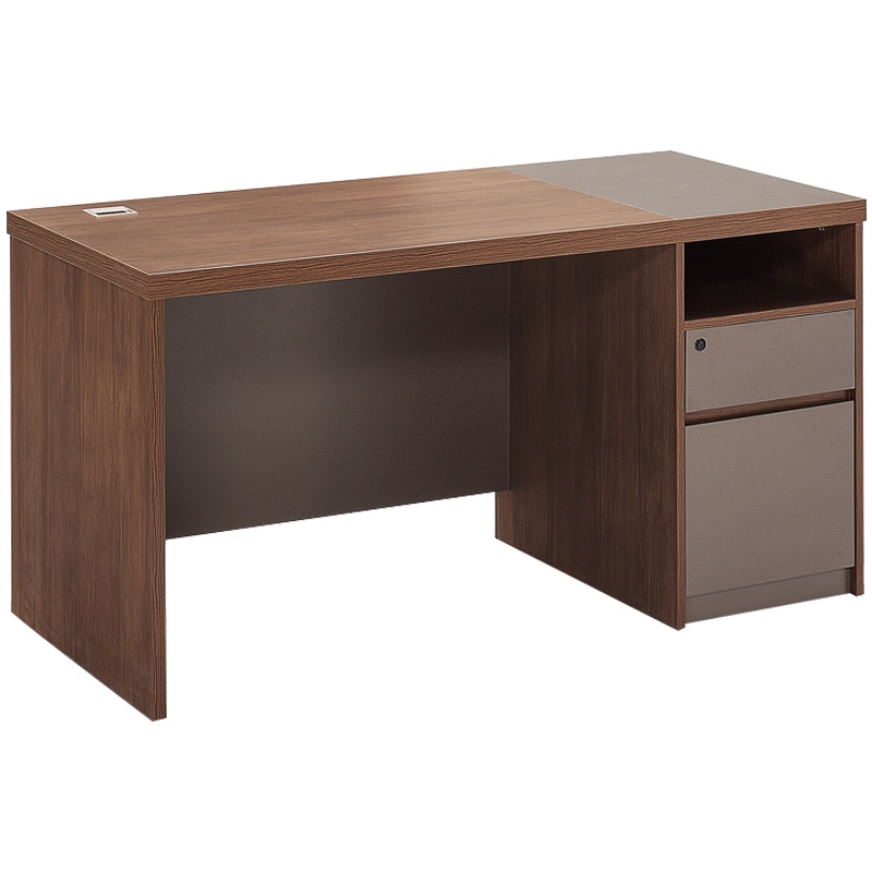 三圣 办公家具职员办公桌单人电脑桌抽屉现代写字台式书桌员工办公台1.4米