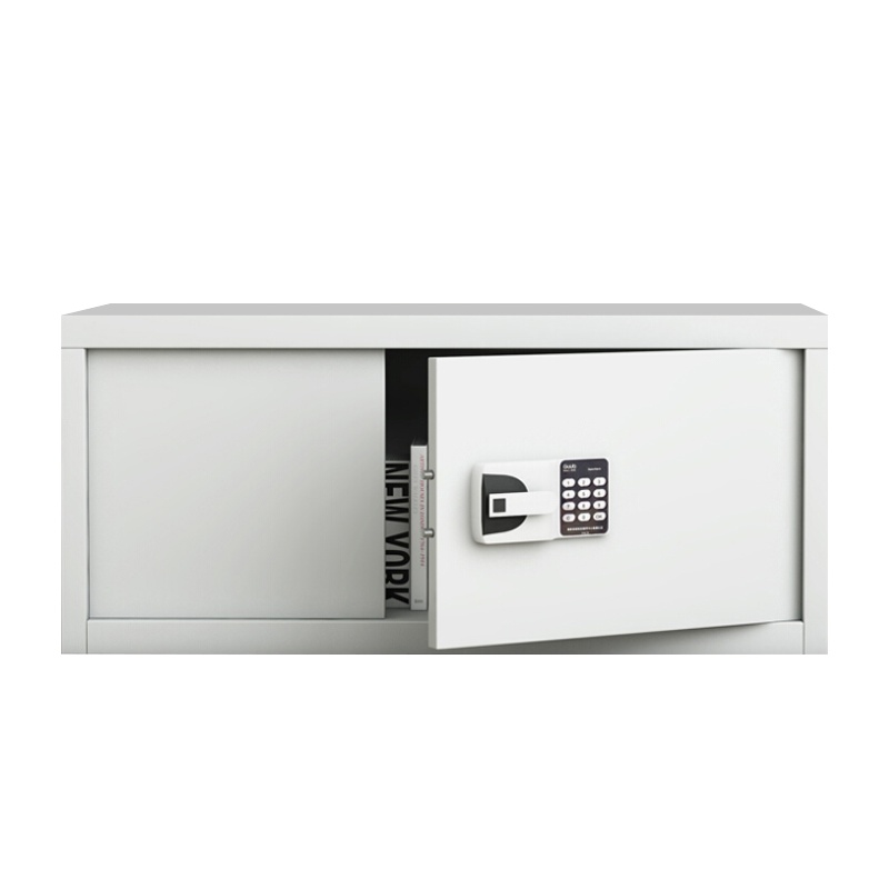 永格保密柜国宝锁文件柜档案柜保险柜双保险密码柜智能密码锁灰白单节加厚款