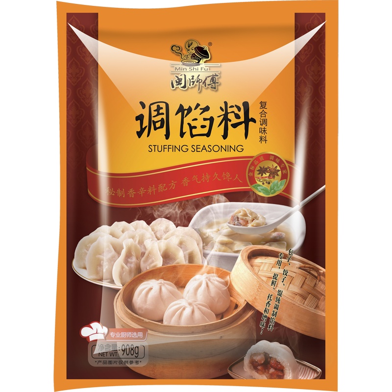 调馅料复合调味料 面点 包子 小笼包 水饺 饺子 蒸饺 煎饺 扁食 馄饨 粽子 调料 闽师傅 908克x1袋