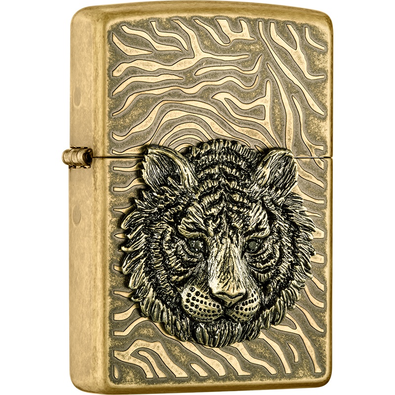 zippo芝宝打火机美国原装ZIPPO之宝防风煤油打火机虎睛ZBT-1-4