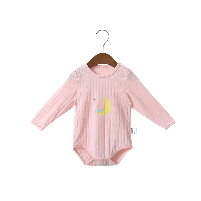 思萌SMOOMS春夏薄款婴儿包臀衣 纯棉肩开三角哈衣 爬服宝宝包屁衣