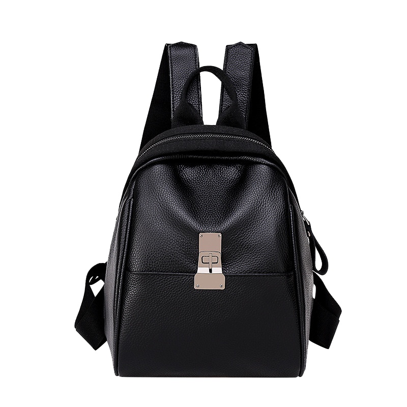 【顺丰配送】真皮双肩包女2021新款简约复古牛皮背包时尚简约女士软皮旅行背包TSO214055H