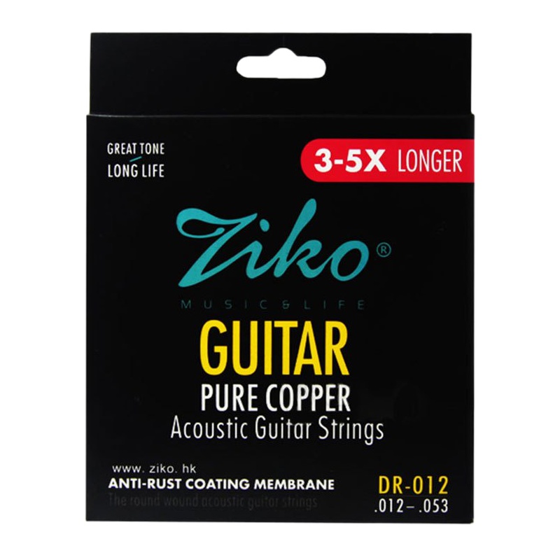 沃森乐器 正品ZIKO立欧民谣吉他琴弦 覆膜防锈琴弦DR-010 011 012