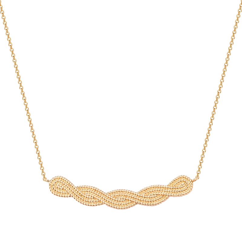 MYFD 项链女18K包金知性优雅系列千千结项链MYN18411GP