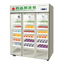 希冷(XILEN) 药品阴凉柜冷藏展示药柜风冷单门双门三门展示柜药品柜陈列柜 双门上置压缩机常规门800L(升级款)