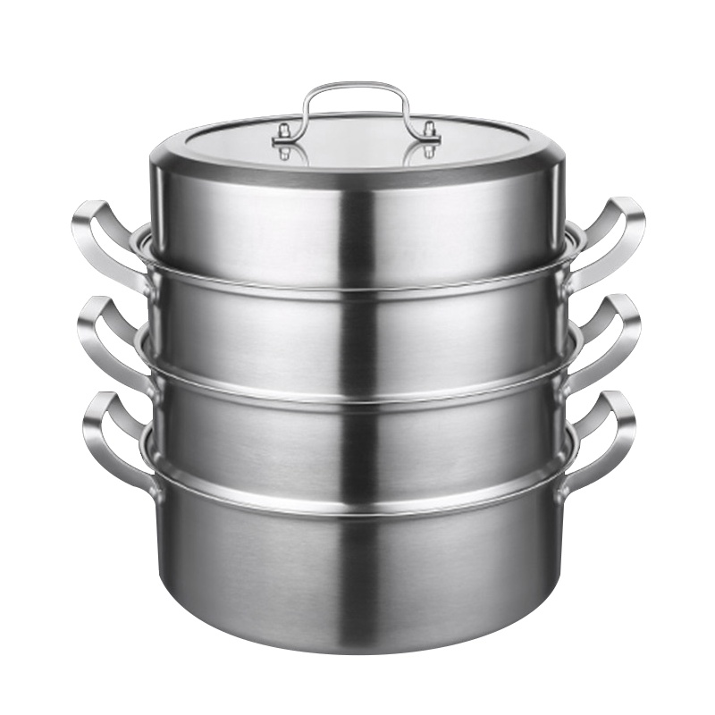 是尚 304不锈钢蒸锅 三层大容量多层蒸笼屉