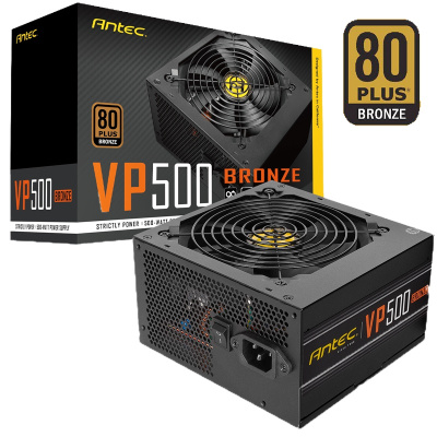 安钛克(Antec)VP500铜牌 台式机电脑主机机箱铜牌电源500W (VP系列)