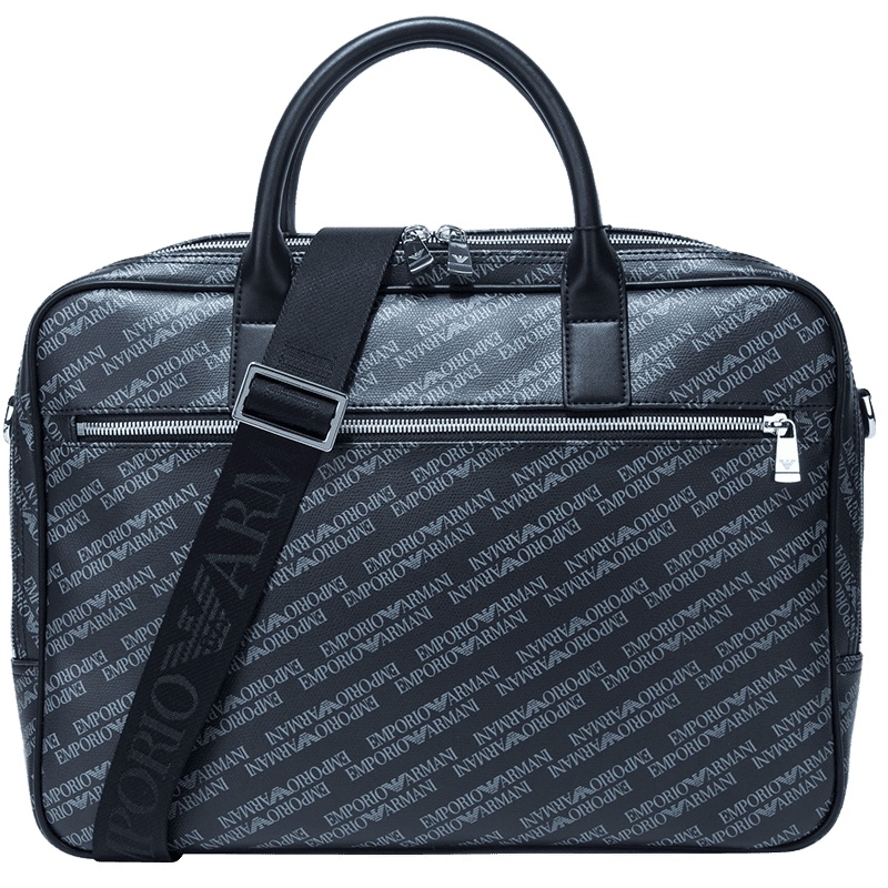 EMPORIO ARMANI 阿玛尼 男士Logo印花图案手提公文包
