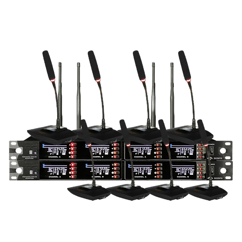 现代(HYUNDAI)U-68 一拖八专业无线麦克风会议鹅颈话筒 8个鹅颈麦 (单位:套)