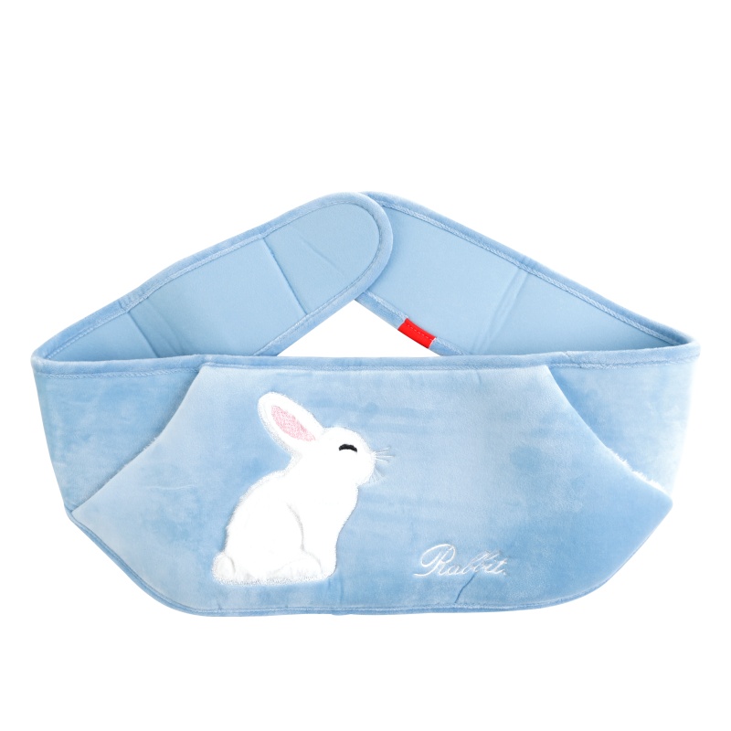 南极人(NanJiren)暖手宝RT220-2-0337防爆充电长效保温加厚防护热水袋毛绒腹部暖水袋充电暖宝宝兔子刺绣