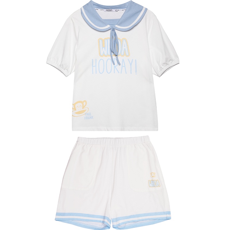 大嘴猴睡衣女夏季纯棉短袖短裤夏天两件套装薄款夏季家居服