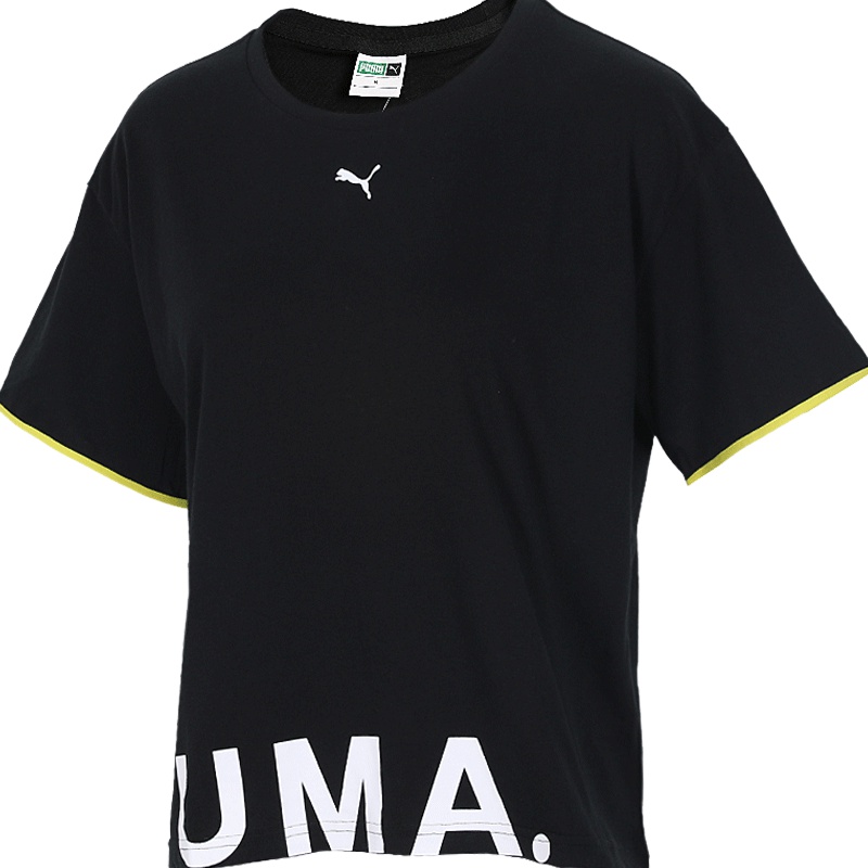 PUMA彪马Chase女潮短袖休闲宽松圆领短款T恤579140-01