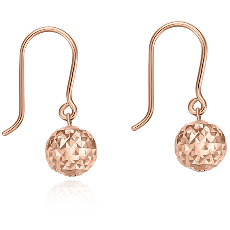 金一 18K金玫瑰金新款花样年华女士K金耳钉送女友 (定价)CEF014