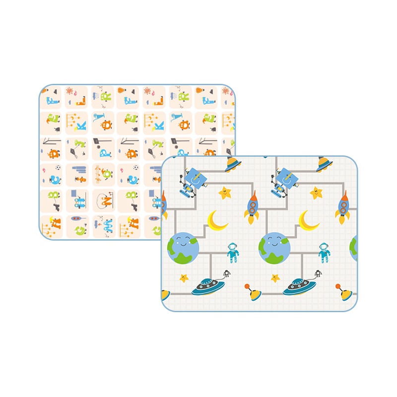 澳乐(AOLE-HW)爬行垫加厚XPE爬爬垫泡沫地垫婴儿爬行垫儿童游戏毯宝宝垫子 小宇宙双面爬行垫145*145*1CM