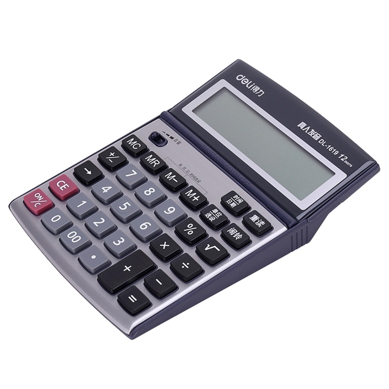 得力(deli) 1619 12位大屏幕语音型计算器/计算机 deli1619