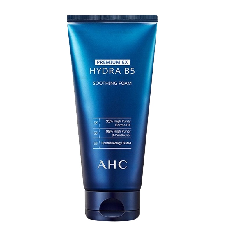 韩国原装AHC洁面水乳套装 玻尿酸B5补水保湿组合套装 孕妇 敏肌可用 洗面奶 180ml[新包装]