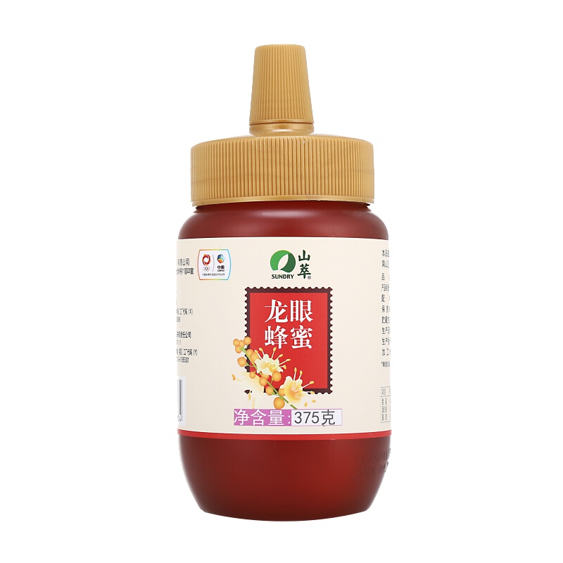 山萃 中粮 冲饮谷物 龙眼蜂蜜 375g*2瓶